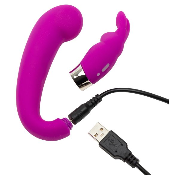 Happyrabbit - vibrator met klitorisstimulator en G-spot - oplaadbaar - paars