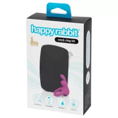   Happyrabbit - Vibrerende penisring met opbergdoosje - siliconen - paars