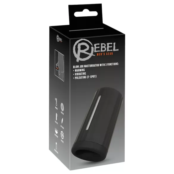 Rebel - automatische masturbator voor mannen - 3 standen - oplaadbaar - zwart