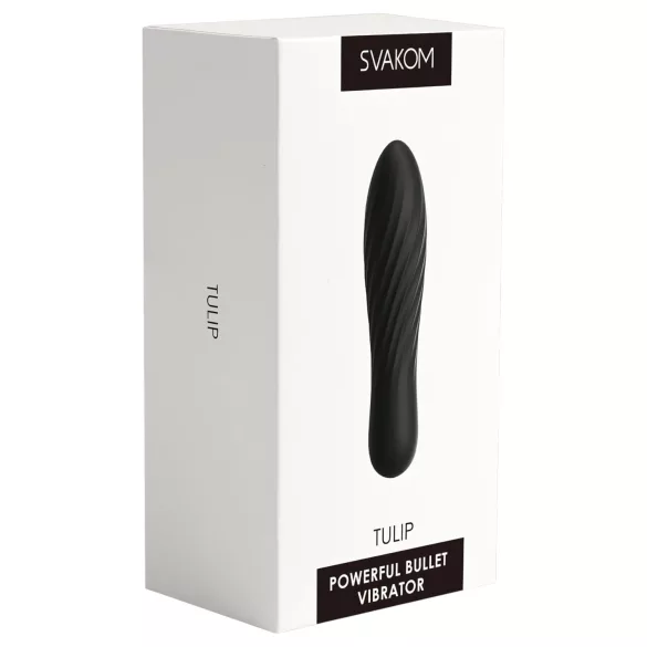 Svakom Tulip - oplaadbare, mini staafvibrator (zwart)