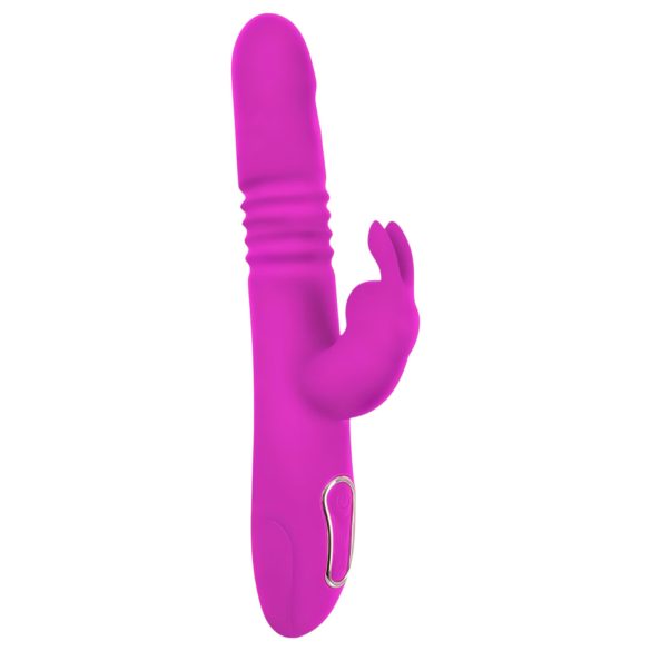 SMILE Rabbit - Oplaadbare duwende-draaiende vibrator met clitorisstimulator (roze)