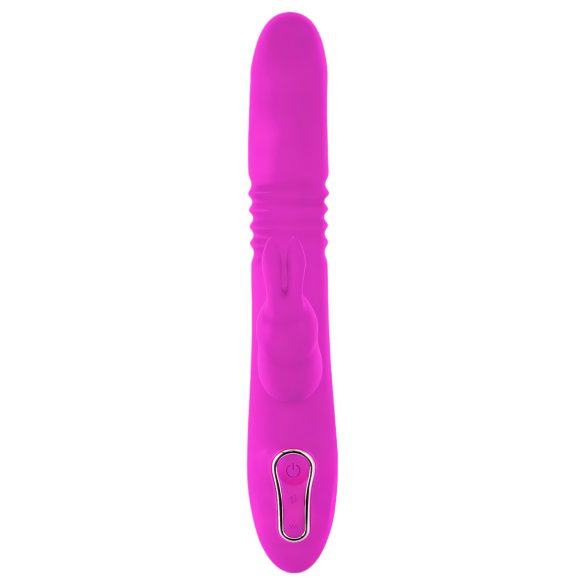 SMILE Rabbit - Oplaadbare duwende-draaiende vibrator met clitorisstimulator (roze)