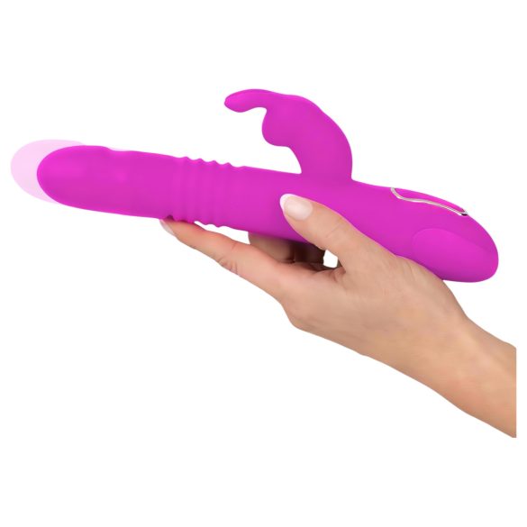 SMILE Rabbit - Oplaadbare duwende-draaiende vibrator met clitorisstimulator (roze)