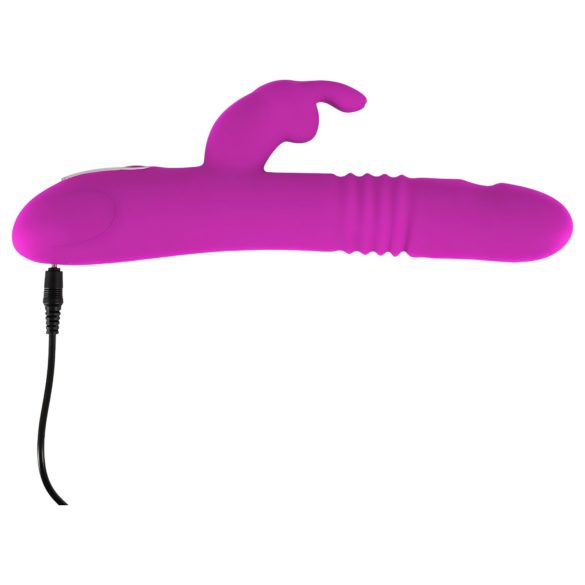 SMILE Rabbit - Oplaadbare duwende-draaiende vibrator met clitorisstimulator (roze)