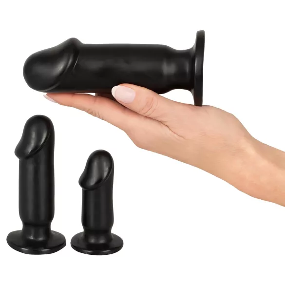Anos Training Kit - anaal plug set (3-delig, zwart)