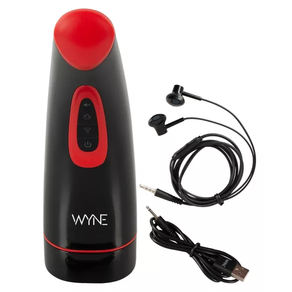 WYNE 03 - masturbator - vibrerend en zuigend - oplaadbaar - zwart