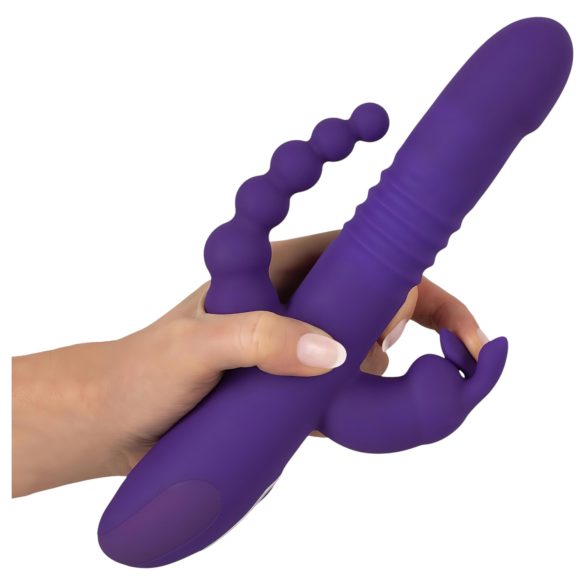 SMILE Triple - oplaadbare, drievoudige draai-stoot vibrator (paars)
