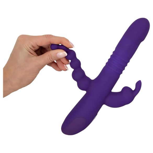 SMILE Triple - oplaadbare, drievoudige draai-stoot vibrator (paars)