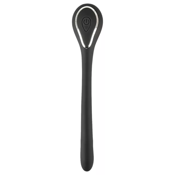 Penis Plug Dilator - vibrerende dilator - oplaadbaar - zwart - 1 cm