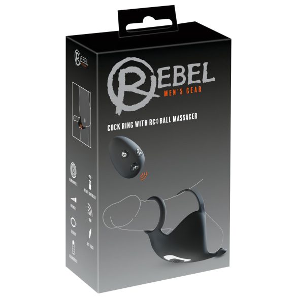 Rebel - Oplaadbare Penis- en Balvibrator (Zwart)