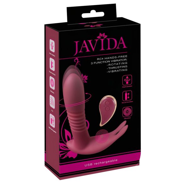 Javida - clitoris vibrator met afstandsbediening - 3 standen - rood