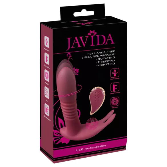 Javida - clitoris vibrator met afstandsbediening - 3 standen - rood