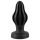 ANOS - Zachte geribbelde anaal plug - 5 cm (zwart)