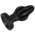 ANOS - Zachte geribbelde anaal plug - 5 cm (zwart)