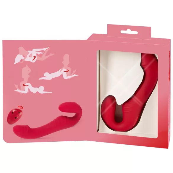 You2Toys - strapless strap-on vibrator - afstandsbediening - rood
