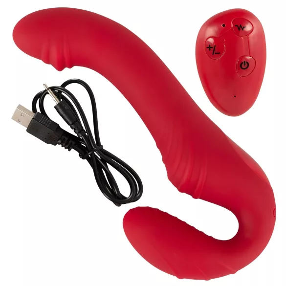 You2Toys - strapless strap-on vibrator - afstandsbediening - rood