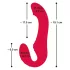You2Toys - strapless strap-on vibrator - afstandsbediening - rood