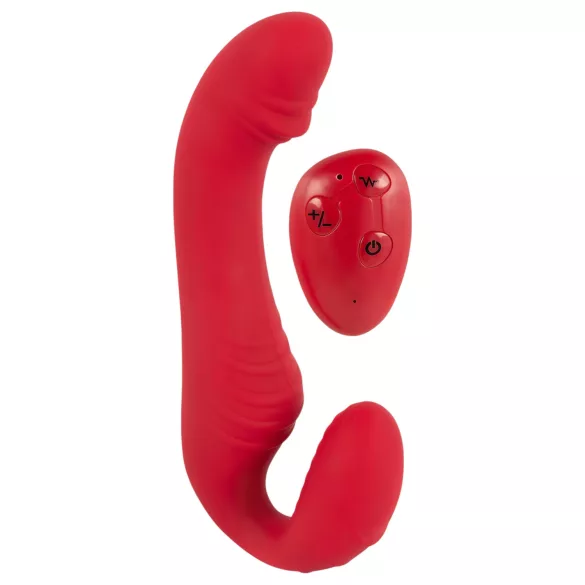 You2Toys - strapless strap-on vibrator - afstandsbediening - rood