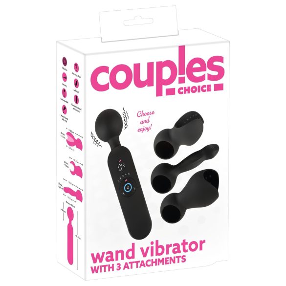 Couples Choice - Oplaadbaar verwarmend massagevibrator (zwart)