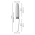 Liaison Straight - oplaadbare LED vibrator (transparant-wit)