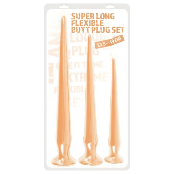 You2Toys - Extra lange plugdildo set (3-delig) - naturel