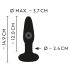 ANOS - Oplaadbare, waterdichte anale vibrator (zwart)