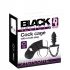 Black Velvets - siliconen peniskooi met buttplug (zwart)