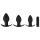 Black Velvets - anaal vibrator set - oplaadbaar - 3-delig - zwart