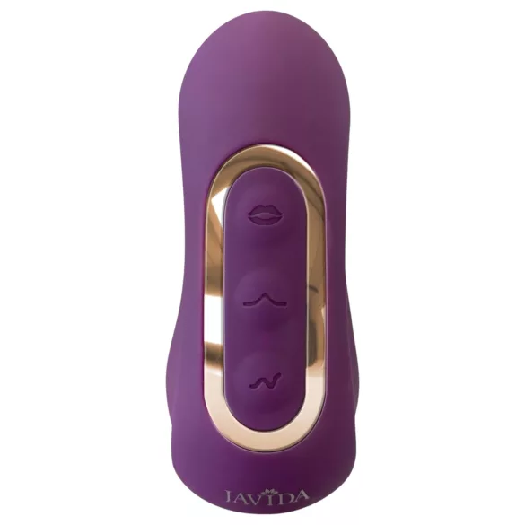 Javida - 4-in-1 vibrator met tong voor clitorisstimulatie (paars)
