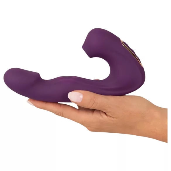 Javida - 4-in-1 vibrator met tong voor clitorisstimulatie (paars)