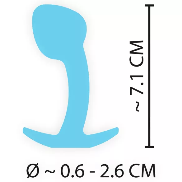 Cuties Mini Butt Plug - siliconen anaalplug (blauw, 2,6 cm)