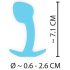 Cuties Mini Buttplug - siliconen - blauw (2,6 cm)