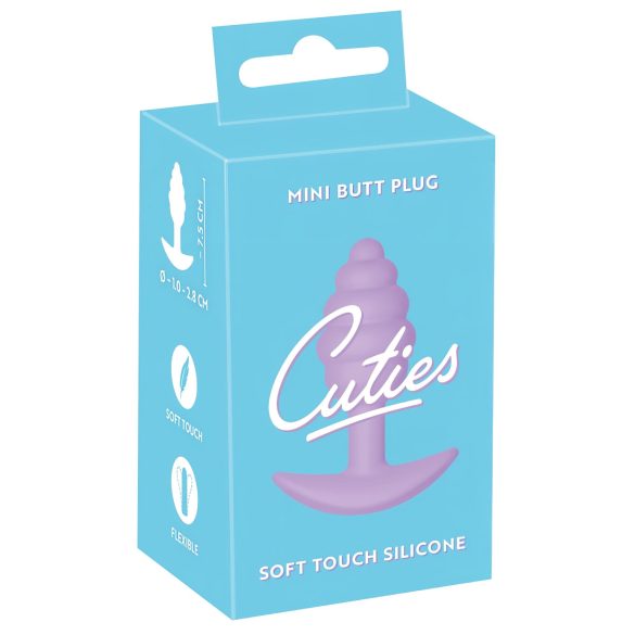 Cuties Mini Buttplug - siliconen anaalplug - paars (2,8cm)