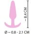 Cuties - mini buttplug - siliconen anaal plug - roze - 2,1 cm