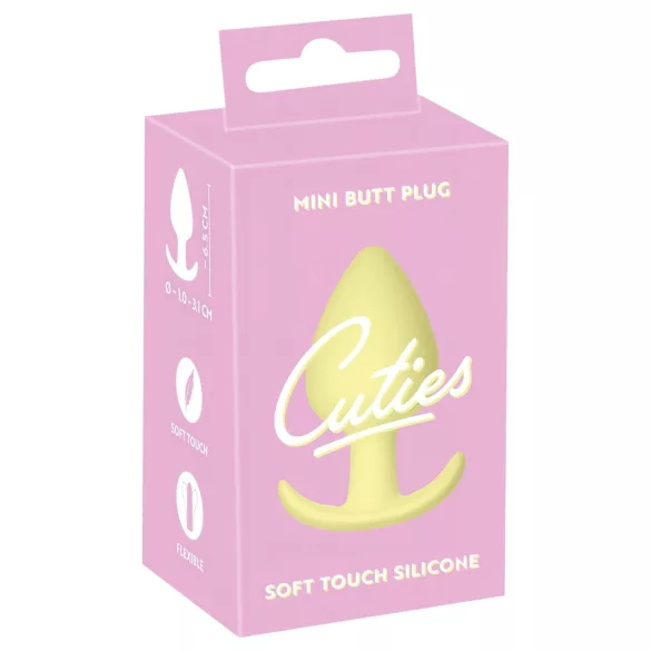 Cuties Mini Butt Plug - siliconen anaal plug (geel, 3,1 cm)