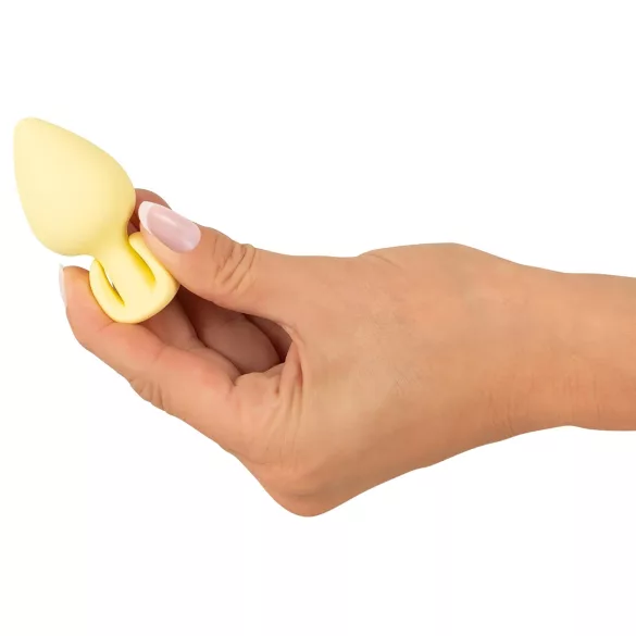 Cuties Mini Butt Plug - siliconen anaal plug (geel, 3,1 cm)