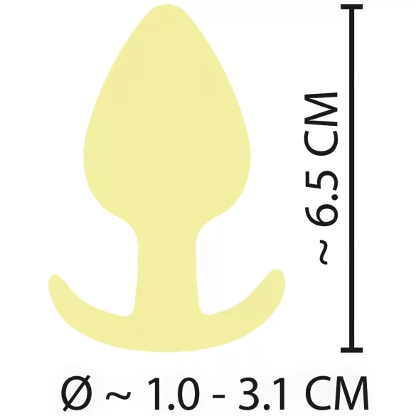 Cuties Mini Butt Plug - siliconen anaal plug (geel, 3,1 cm)