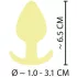Cuties Mini Butt Plug - siliconen anaal plug (geel, 3,1 cm)