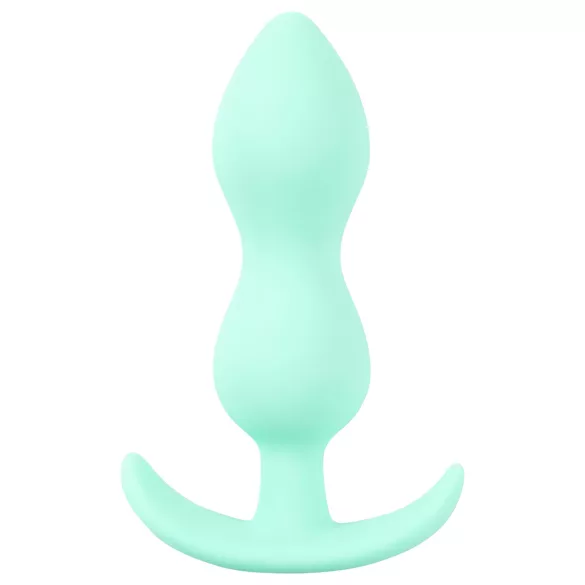 Cuties - mini buttplug - siliconen anaal plug - mintgroen 2,3 cm