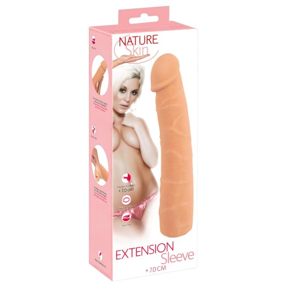 Nature Skin - penisextensie en verdikker - 24cm - realistische penis hoes