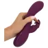 SMILE - vibrator met 3 motoren en clitorisstimulator - oplaadbaar - paars