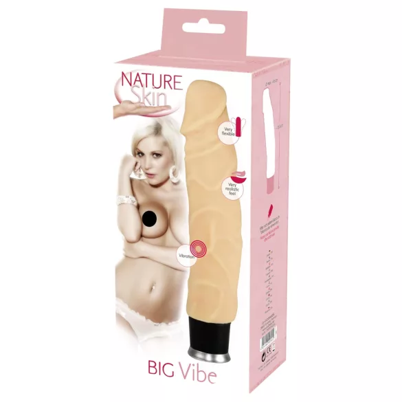 Nature Skin - levensechte vibrator (natuurlijk, 23 cm)