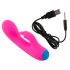 You2Toys kleurrijk - oplaadbare, waterdichte vibrator met clitorisstimulatie (roze)
