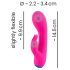 You2Toys kleurrijk - oplaadbare, waterdichte vibrator met clitorisstimulatie (roze)