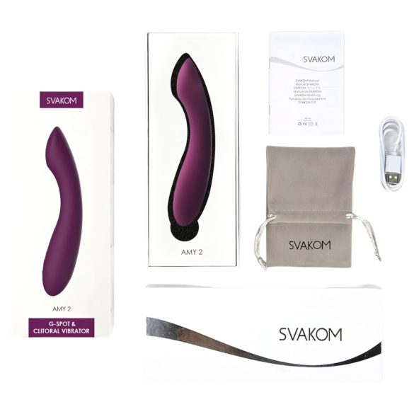Svakom Amy 2 - oplaadbare waterdichte G-spot vibrator (violet)