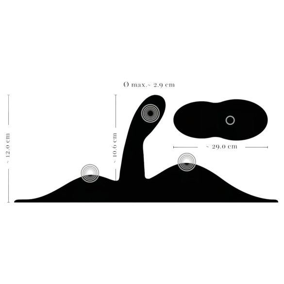 VibePad 3 - draadloze G-spot kussen vibrator met accu (zwart)