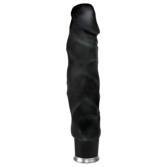 Nature Skin - levensechte vibrator (zwart, 22 cm)