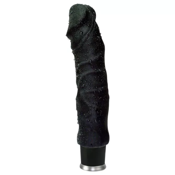 Nature Skin - levensechte vibrator (zwart, 22 cm)