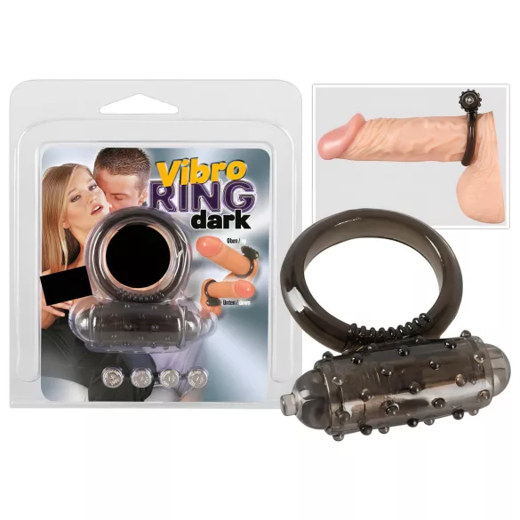You2Toys - vibrerende penisring - siliconen - zwart