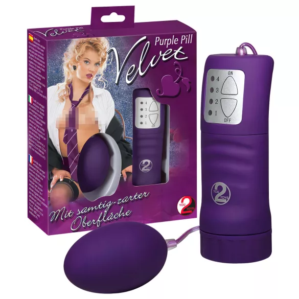 You2Toys - fluwelen vibratie-ei (paars)